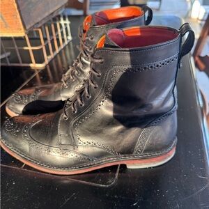 Allen Edmonds Black Leather Wingtip Boots